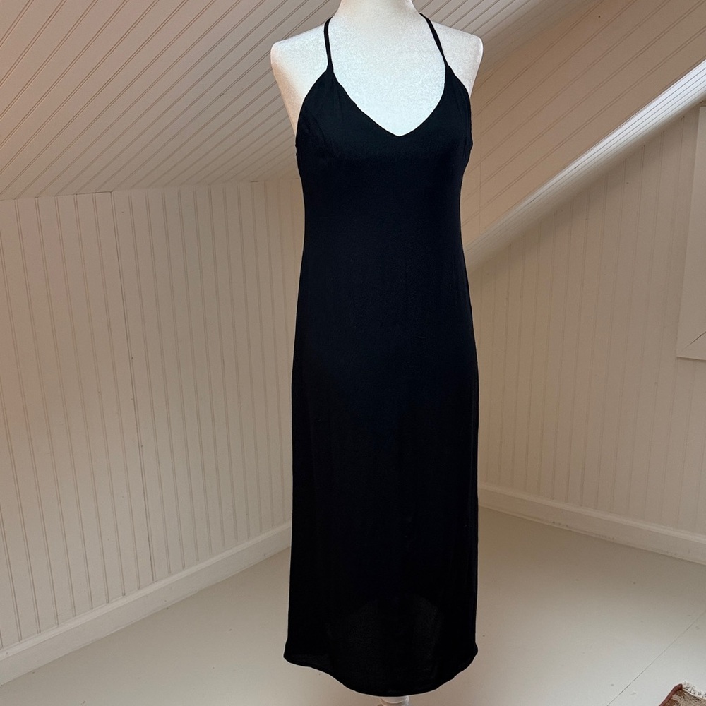 Reformation Black Midi Dress